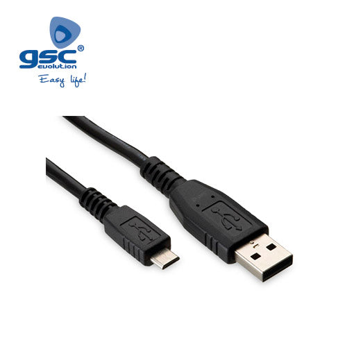 Cabo USB macho para micro USB macho 2.0 - 1M