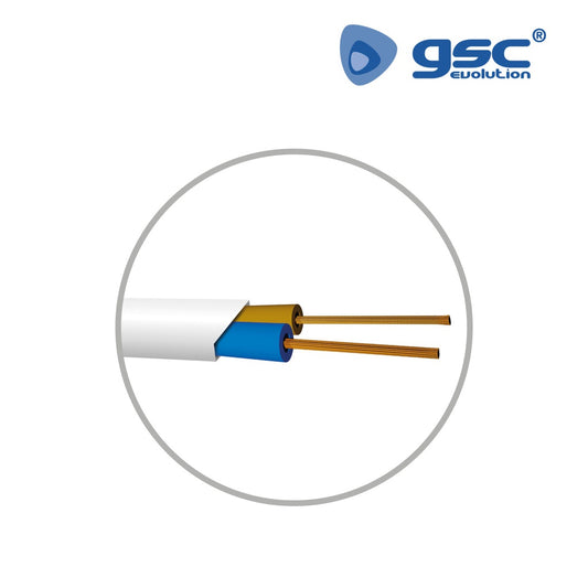 Roll 100M Flat Cable (2x0.75mm) White 