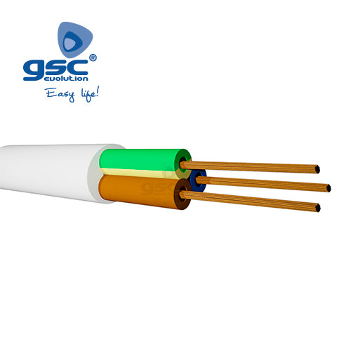 Roll 100M Cable (3x1.5mm) White 
