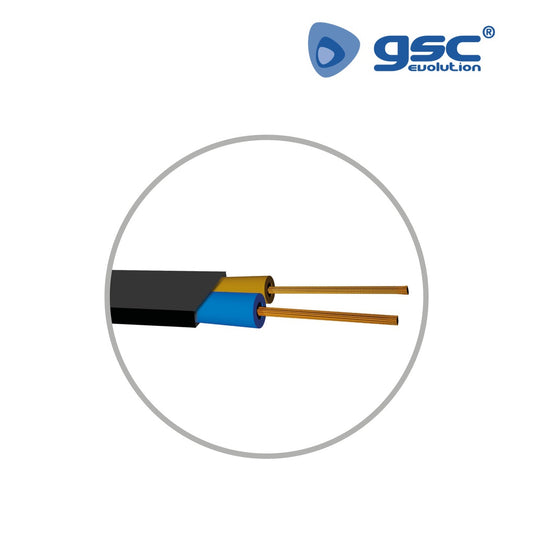 Roll 100M Flat Cable (2x0.75mm) Black 