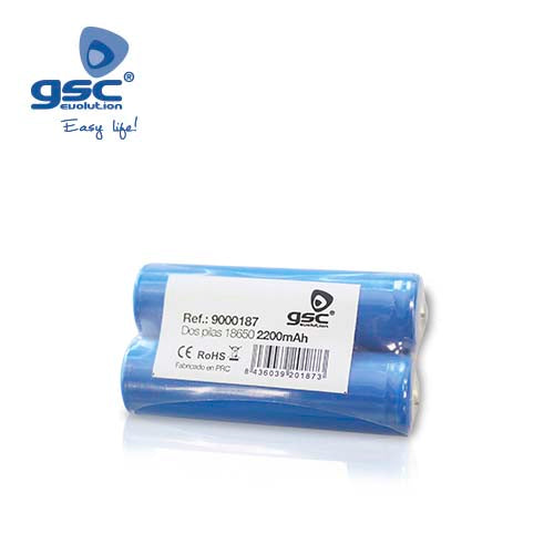 Bateria recarregável 2x18650 2200mAh