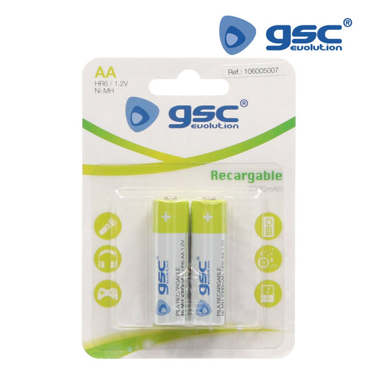 Batterie rechargeable GSC HR6 (AA) 1.2V 2300mAh Blister 2uds 