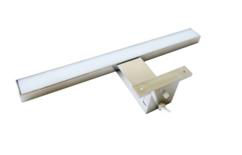 FIXTURE IN STAINLESS STEEL FOR WC MIRROR 10W 760LM COLD WHITE 6000K IP44 230V AC WITH TWO TYPES OF FIXINGS