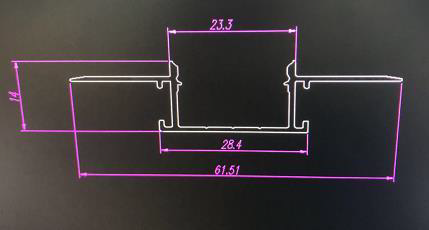 GUTTER TO INSERT IN PLADUR (TAP AT TOP) 2M 