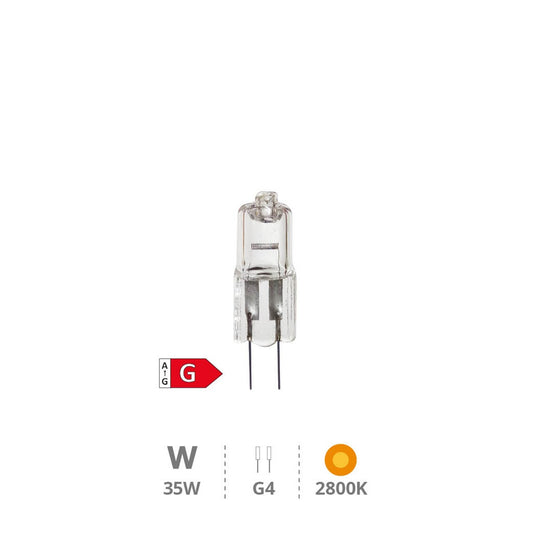 35W G4 12V bi-pin halogen bulb 