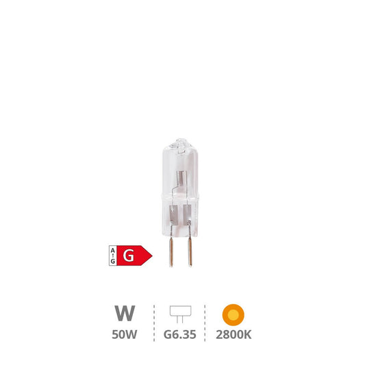 Two pin halogen bulb 50W G6.35 12V 