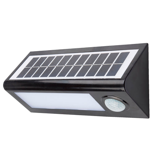 LÂMPADA DE PAREDE SOLAR LED KORPASS SENSOR 27CM 8W