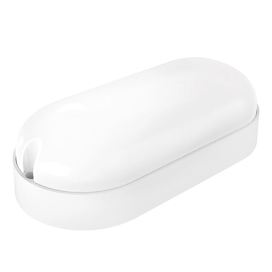 LED WALL LAMP MATEL IP65 OVAL WHITE 9W COLD 