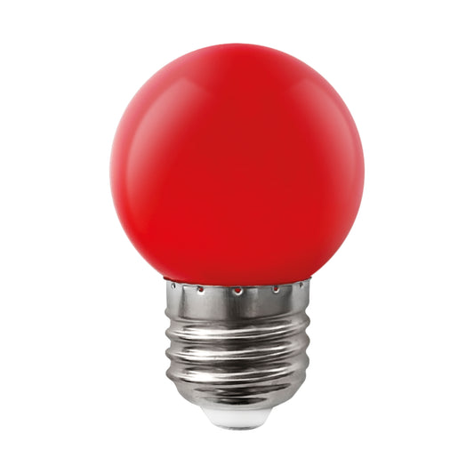 RED SPHERICAL LED LAMP E27 1.5W