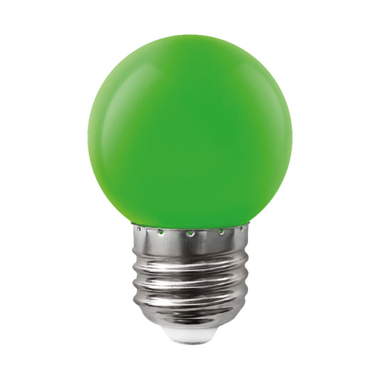 GREEN SPHERICAL LED LAMP E27 1.5W