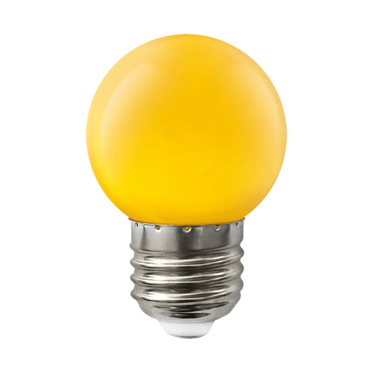 YELLOW SPHERICAL LED LAMP E27 1.5W