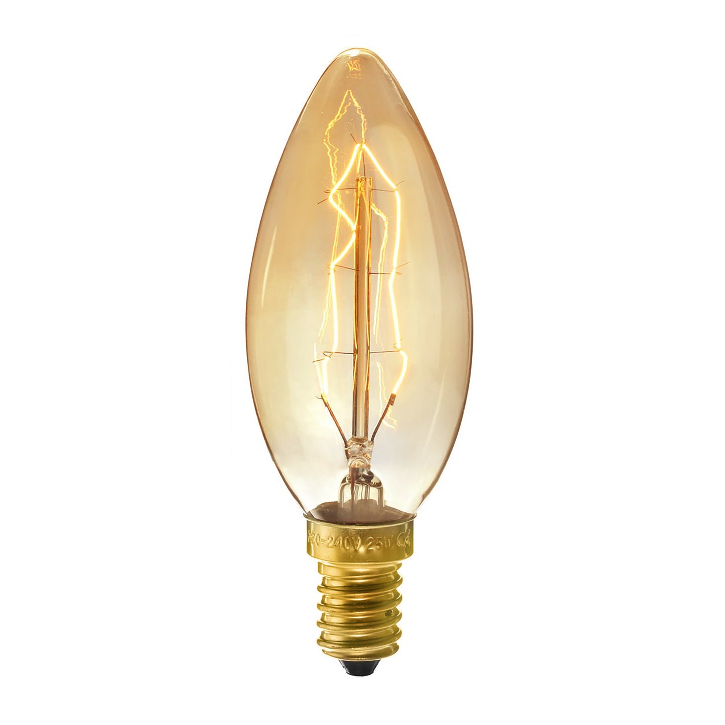 LED LAMP MATEL EDISON E14 CANDLE VINTAGE 40W 