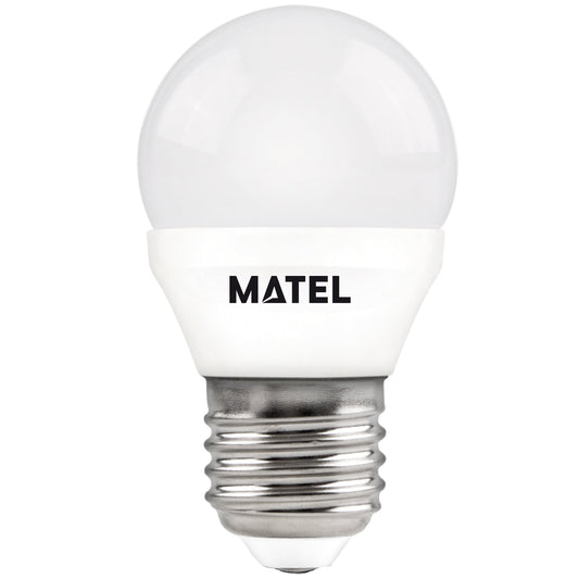 MATEL E27 LAMPE LED SPHÉRIQUE NEUTRE 5W (3 UNITÉS) 
