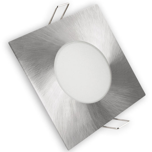 MATEL PLAQUE LED FIXE IP65 CARRE NICKEL 8W FROID 