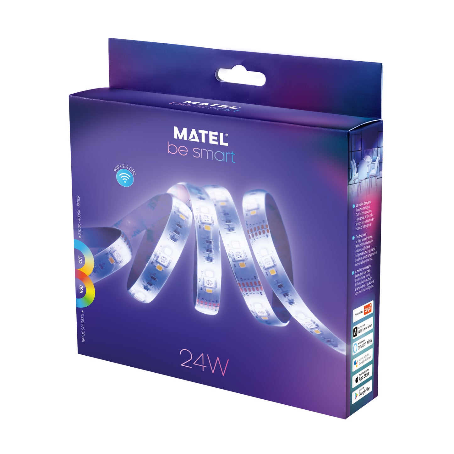 LED STRIP MATEL SMART WIFI 12V 5MT 24W RGB