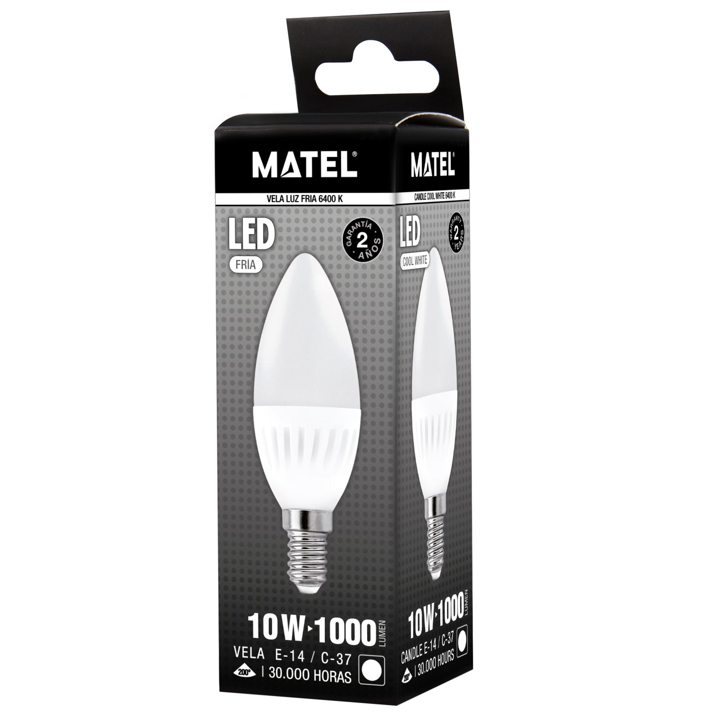 MATEL E14 LAMPE LED BOUGIE 10W 