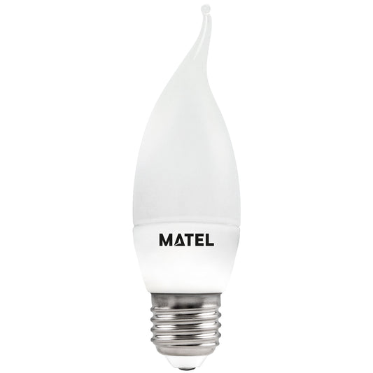 CANDLE LAMP FLAME MATEL E27 C37 8W 