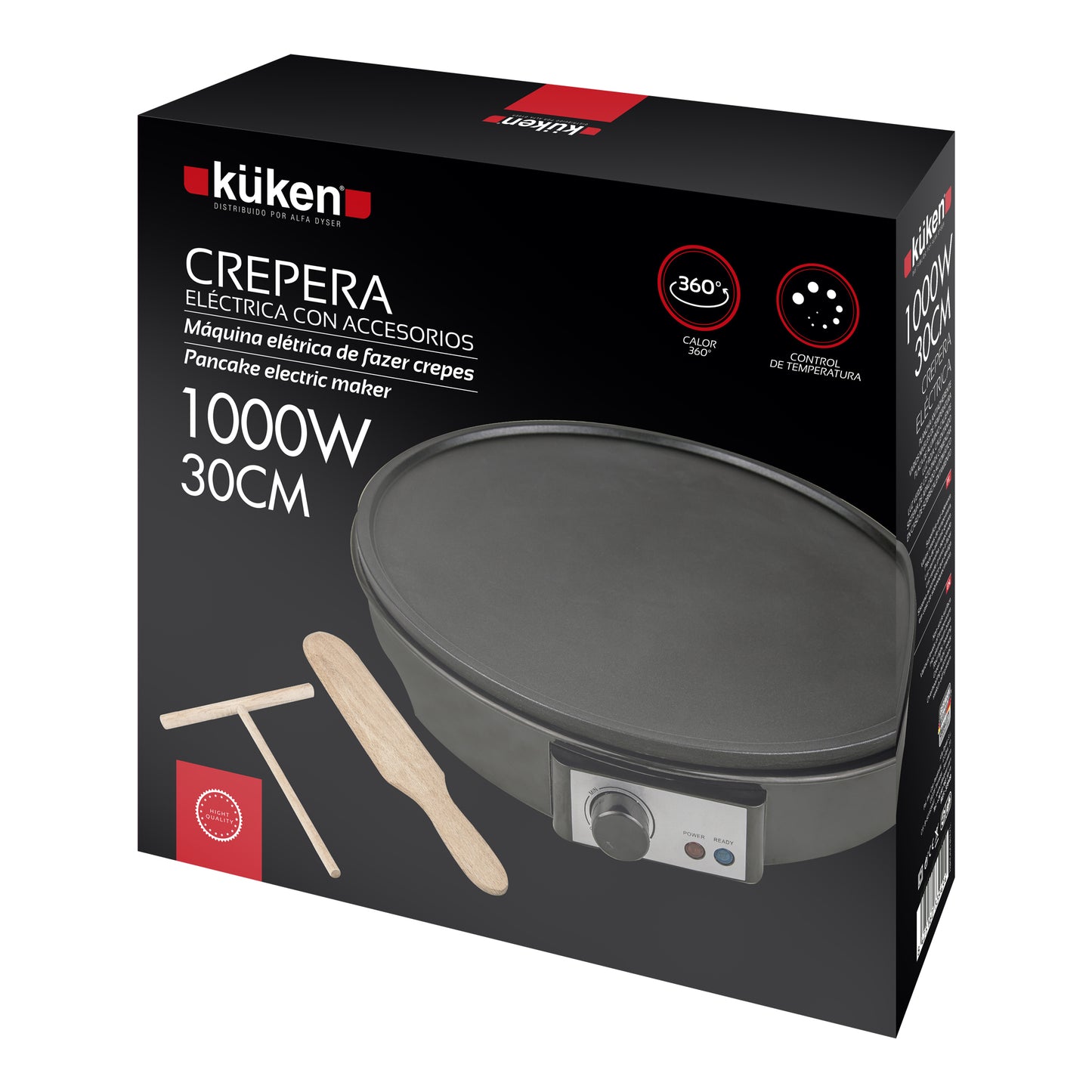 CREPEIRA ELÉTRICA 1000W 30CM KUKEN