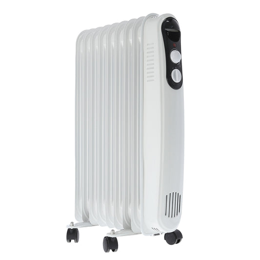 RADIADOR DE ÓLEO BRANCO DE 9 ELEMENTOS DE 2000W