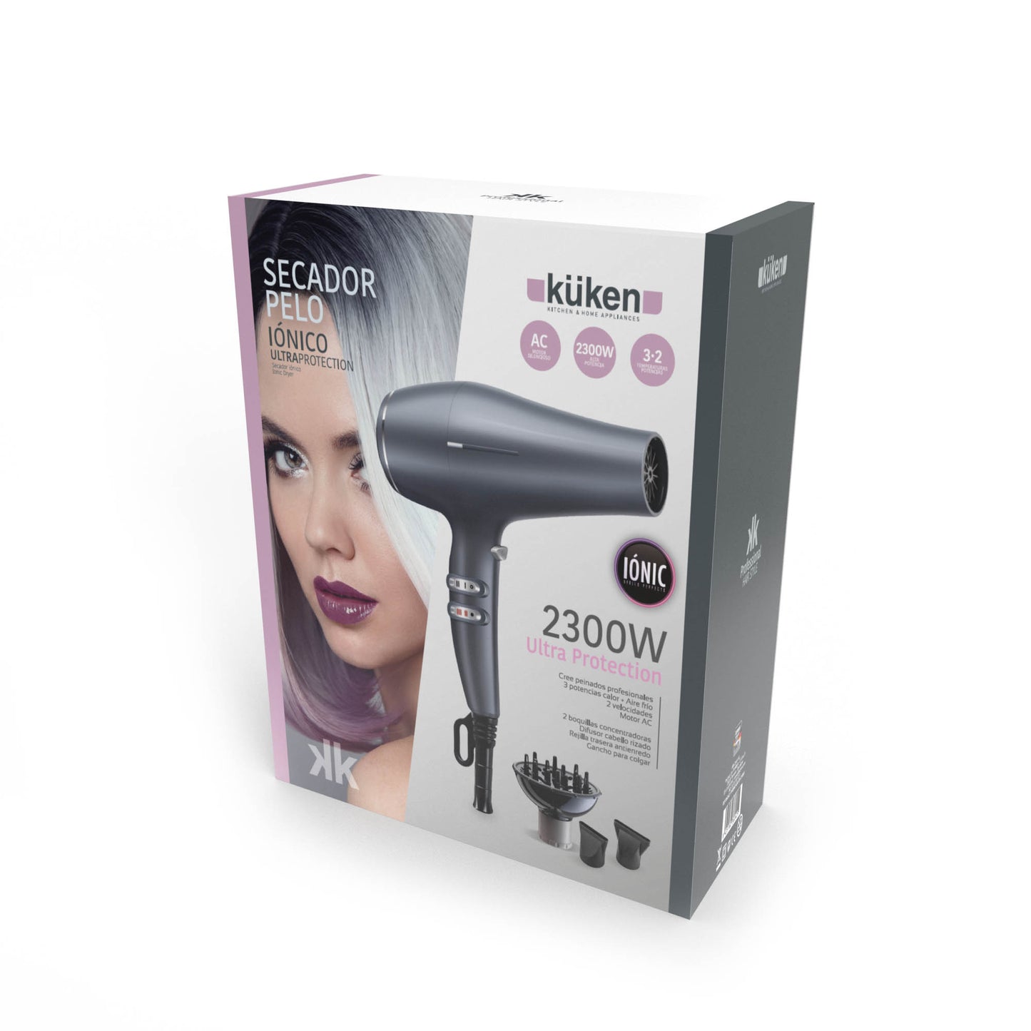 SECADOR DE CABELO PROFISSIONAL DELUXE 2300W AC