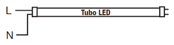 RÉGUA PARA TUBO T8 LED UNIPOLAR (LIGAÇÃO DO MESMO LADO)