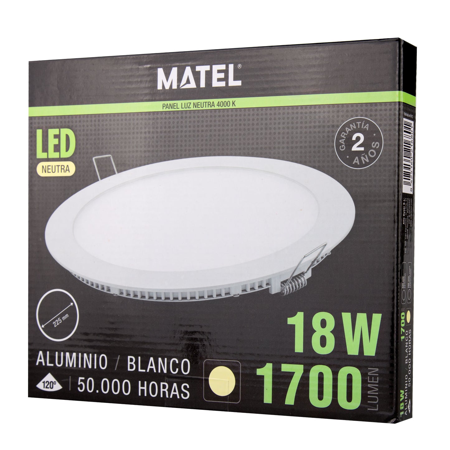 PLATEAU LED ROND PLAT ULTRA MINCE BLANC 120 PO ALUMINIUM 230V AC 