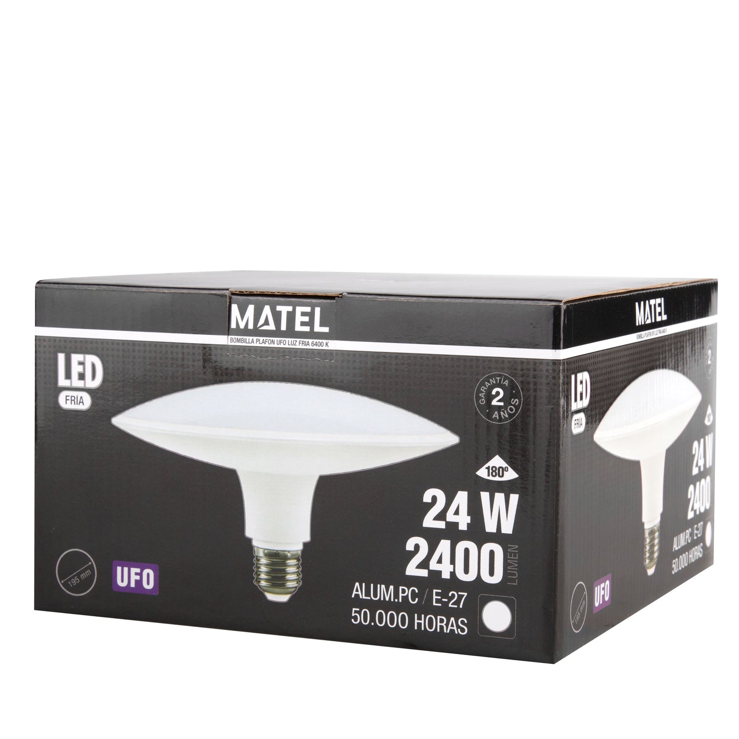 LAMPE LED OVNI E27 24W 6400K 230V AC