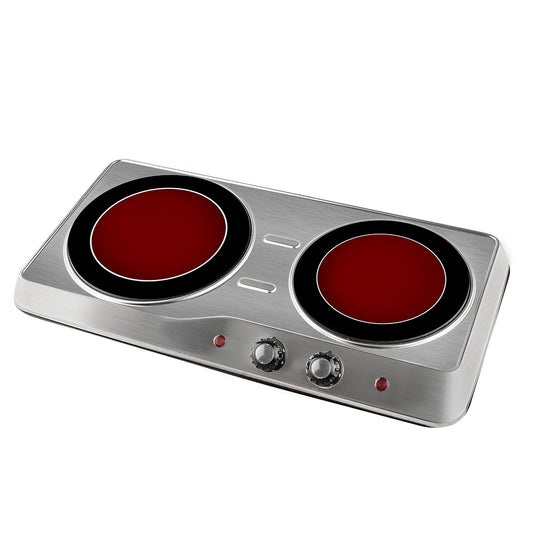 FOGÃO ELÉTRICO VITRO INOX 2 PLACAS 2000W