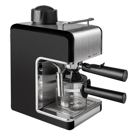 ESPRESSO COFFEE MACHINE 4 CUP CHROME 800W 2.40 L 