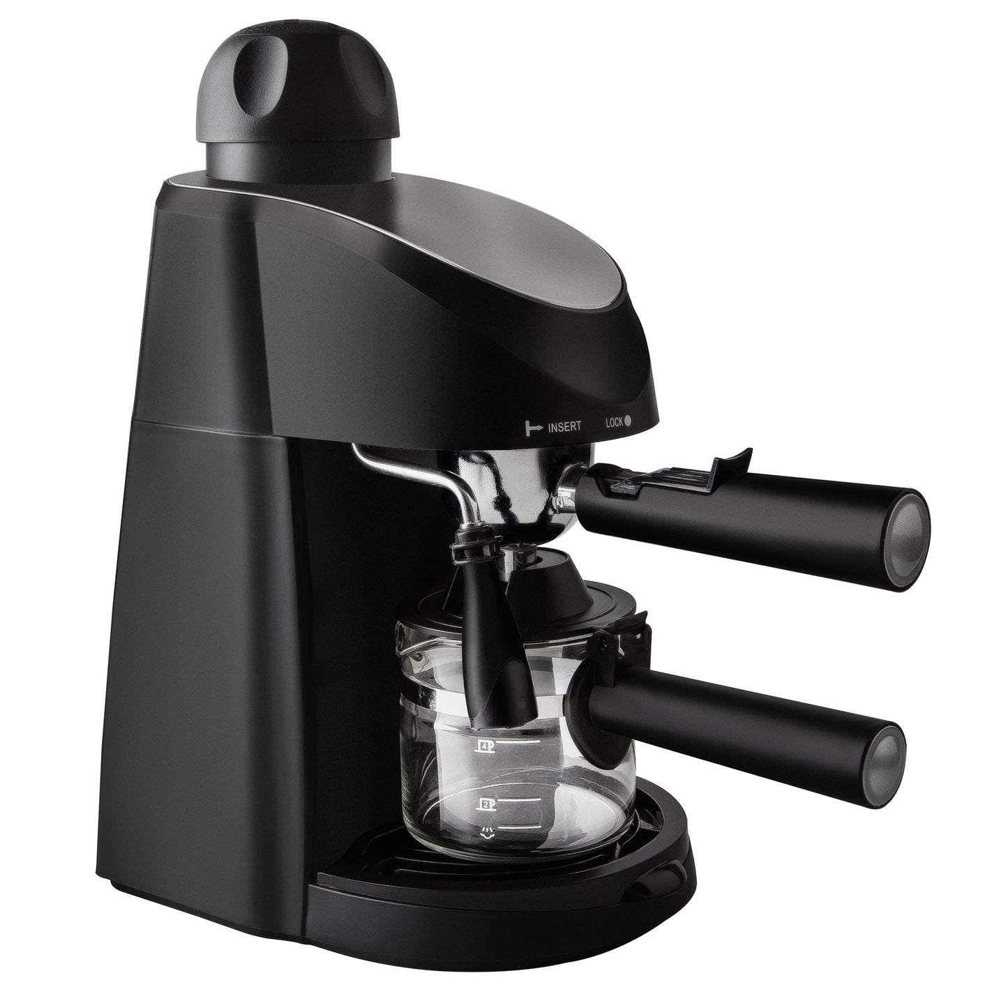 CAFETIÈRE EXPRESS NOIRE 4 TASSES 800W 2,40 L 