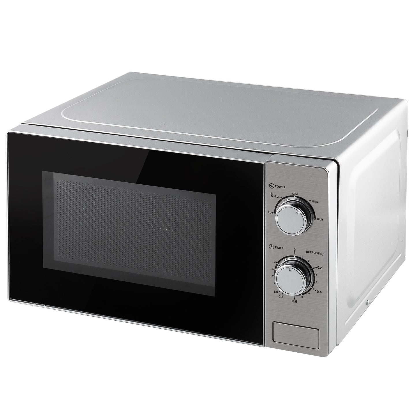 STAINLESS STEEL MICROWAVE 20L 700W 5 POWER SWIVEL SYSTEM 