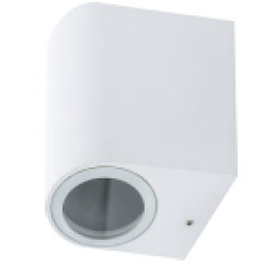 APPLY 1XGU10 IP54 WHITE / GRAY ROUNDED FRONT 80x90x70MM 