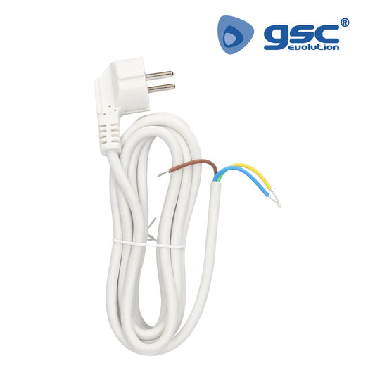 Connexion câble PVC + schuko (3x1.0mm) 3M Blanc 