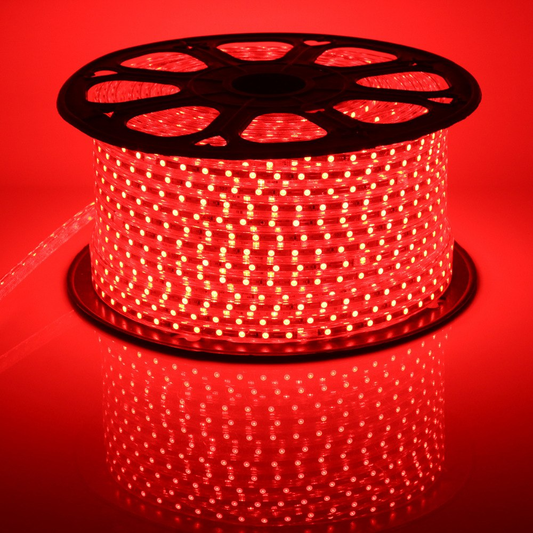SILICONE LED TAPE 5050 12W 1000LM RED IP65 230V