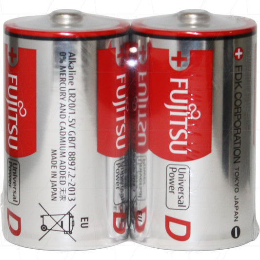 Pilhas alcalinas 1.5V LR20 / D - Fujitsu Universal Power [2 unid.]