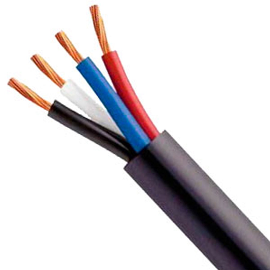 Câble flexible noir (tuyau) 4 x 1,5 mm
