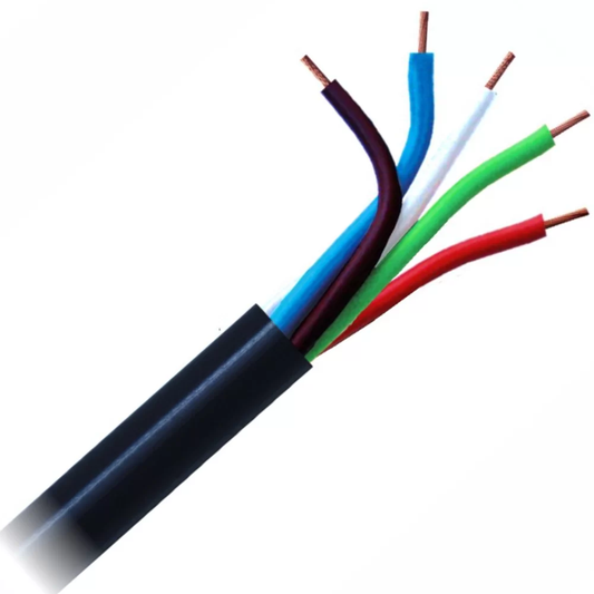 Black Flexible Cable (Hose) 5X1.0MM - 1m